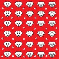 seamless dog pattern design vector