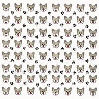 seamless dog pattern design vector