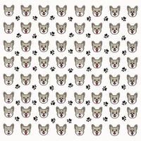 seamless dog pattern design vector