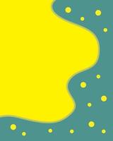 Yellow and blue background with yellow dots and polka dots. Vector illustration