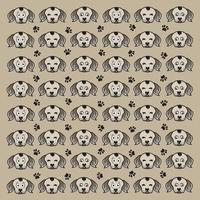 seamless dog pattern design vector