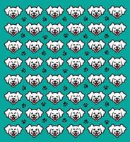 seamless dog pattern design vector