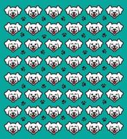 seamless dog pattern design vector