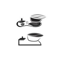 old coffee scales design vector
