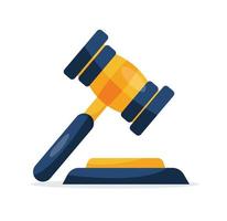 judge wood hammer vector illustration