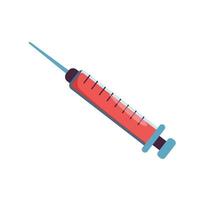 syringe with blood cartoon isolated vector