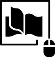 icono de vector de libro digital