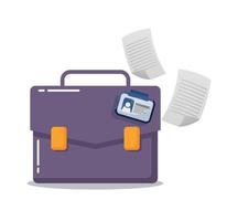 business briefcase isolated vector illustration