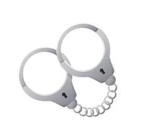 handcuffs police symbol vector illustration