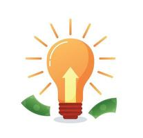 light bulb isolated. creative idea and innovation vector illustration