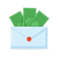 envelope with money vector illustration