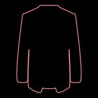 Neon jacket coat red color vector illustration image flat style