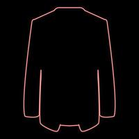 Neon jacket coat red color vector illustration image flat style