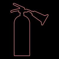 Neon fire extinguisher red color vector illustration image flat style