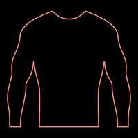 Neon rushguard Rashguard red color vector illustration image flat style