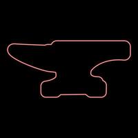 Neon anvil red color vector illustration image flat style