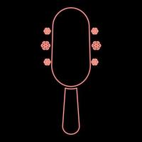 Neon ice cream on stick red color vector illustration image flat style