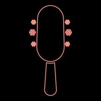 Neon ice cream on stick red color vector illustration image flat style