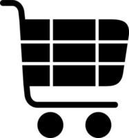 icono de vector de carrito de compras