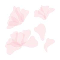 Abstract art vector. Flowers in a minimalist style vector