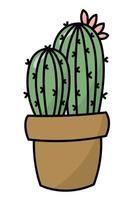 vector ilustración de un brillante cactus. departamento, linda