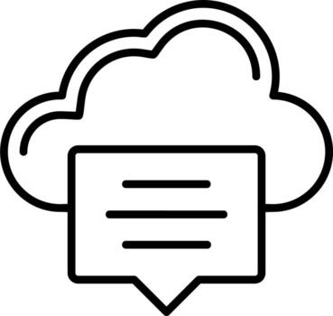 icono de vector de nube