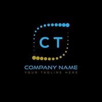 CT letter logo creative design. CT unique design. vector