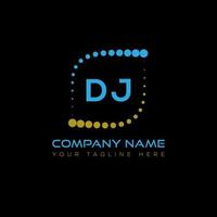 DJ letter logo creative design. DJ unique design. vector