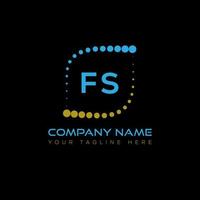FS letter logo creative design. FS unique design. vector