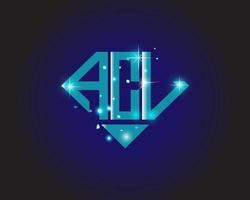 diseño creativo del logotipo de la letra acl. acl diseño único. vector