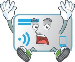 NFC card mascot icon design vector