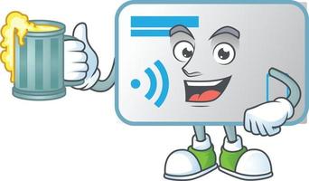 NFC card mascot icon design vector