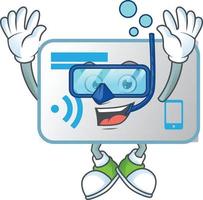 NFC card mascot icon design vector