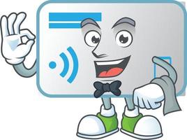 NFC card mascot icon design vector