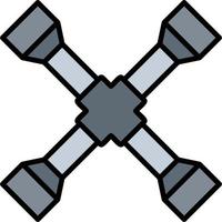 Cross Wrench Vector Icon