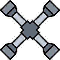 Cross Wrench Vector Icon