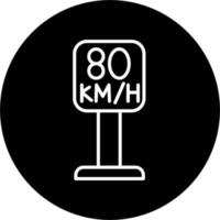 80 Speed Limit Vector Icon