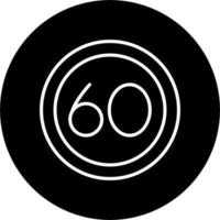 60 Speed Limit Vector Icon