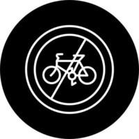 No Cycling Vector Icon