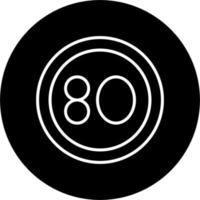 80 Speed Limit Vector Icon