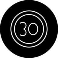 30 Speed Limit Vector Icon