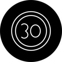 30 Speed Limit Vector Icon