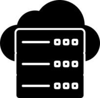 icono de vector de servidor de nube