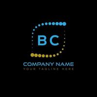 BC letter logo creative design. BC unique design. vector