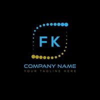 FK letter logo creative design. FK unique design. vector