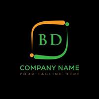 BD letter logo creative design. BD unique design. vector