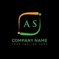AS letter logo creative design. AS unique design. vector