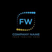 FW letter logo creative design. FW unique design. vector