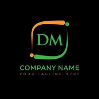 DM letter logo creative design. DM unique design. vector