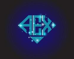 AEX letter logo creative design. AEX unique design. vector